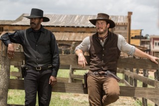 Denzel Washington en Chris Pratt in The Magnificent Seven