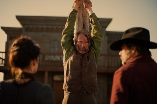 Eva Green, Mads Mikkelsen en Jeffrey Dean Morgan in The Salvation