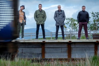 Ewen Bremner, Ewan McGregor, Jonny Miller en Robert Carlyle in T2: Trainspotting