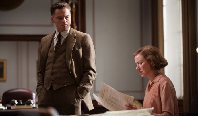 Leonardo DiCaprio (J. Edgar Hoover) en Naomi Watts (Helen Gandy)