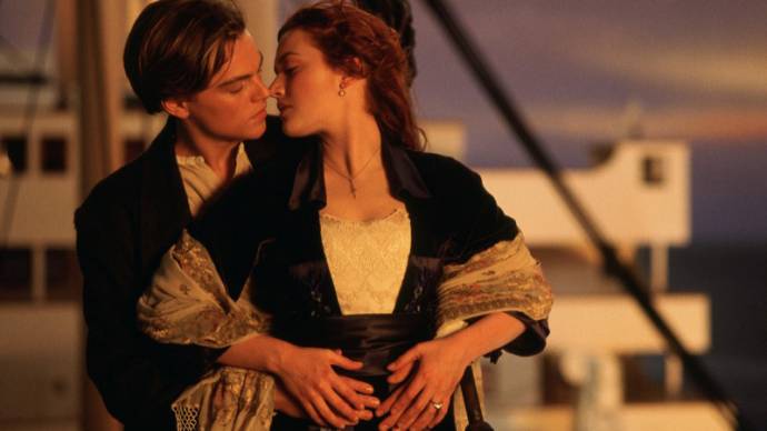 Leonardo DiCaprio (Jack Dawson) en Kate Winslet (Rose DeWitt Bukater)