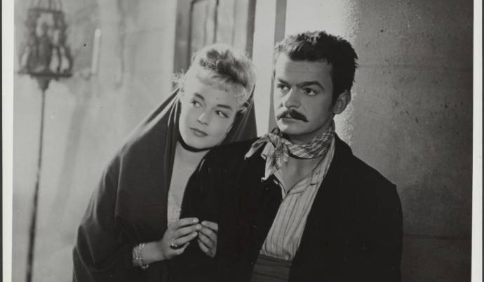 Simone Signoret (Marie 'Casque d'Or') en Claude Dauphin (Flix Leca)