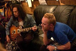 Kirk Hammett en Lars Ulrich in IFC Films' Metallica: Some Kind of Monster