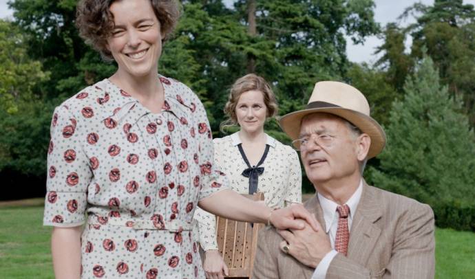 Olivia Williams (Eleanor Roosevelt), Laura Linney (Margaret Suckley) en Bill Murray (Franklin D. Roosevelt)