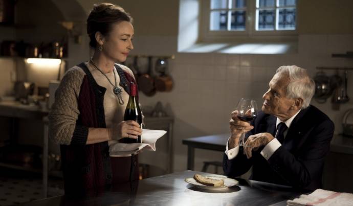 Catherine Frot (Hortense) en Jean d'Ormesson (Le Prsident)