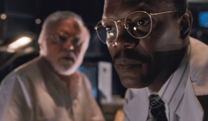 Richard Attenborough (John Hammond) en Samuel L. Jackson (Ray Arnold)