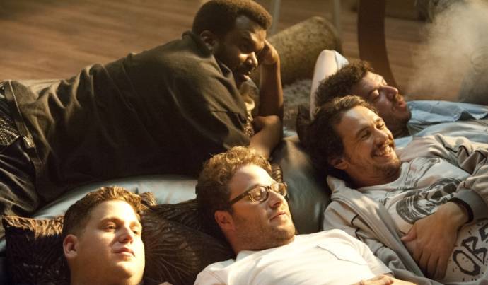 Jonah Hill (Jonah Hill), Seth Rogen (Seth Rogen), Craig Robinson (Craig Robinson), James Franco (James Franco) en Danny McBride (Danny McBride)