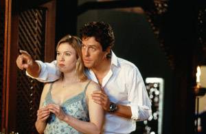 Hugh Grant (Daniel Cleaver) en Renée Zellweger (Bridget Jones)