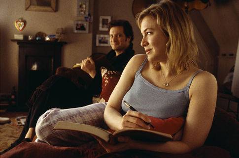 Colin Firth (Mark Darcy) en Renée Zellweger (Bridget Jones)