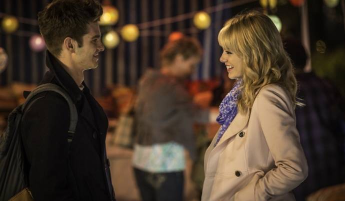 Andrew Garfield (Peter Parker / Spider-Man) en Emma Stone (Gwen Stacy)