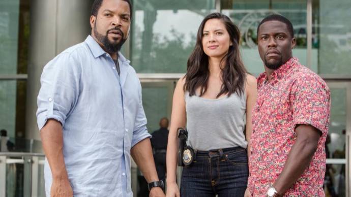 Ice Cube (James Payton), Olivia Munn (Maya Cruz) en Kevin Hart (Ben Barber)