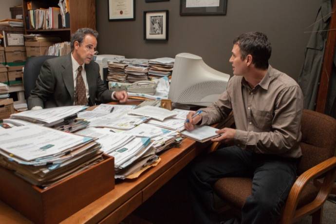 Stanley Tucci (Mitchell Garabedian) en Mark Ruffalo (Michael Rezendes)