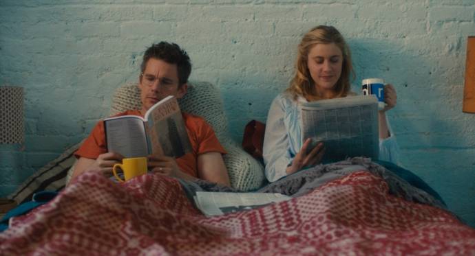 Ethan Hawke (John) en Greta Gerwig (Maggie)