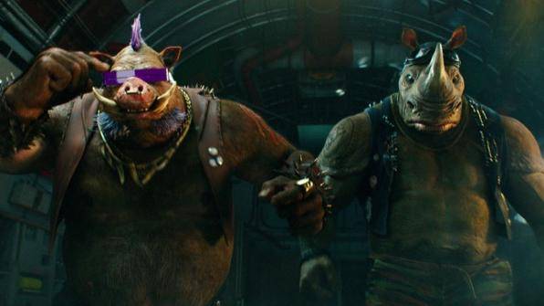 Gary Anthony Williams (Bebop) en Stephen Farrelly (Rocksteady)