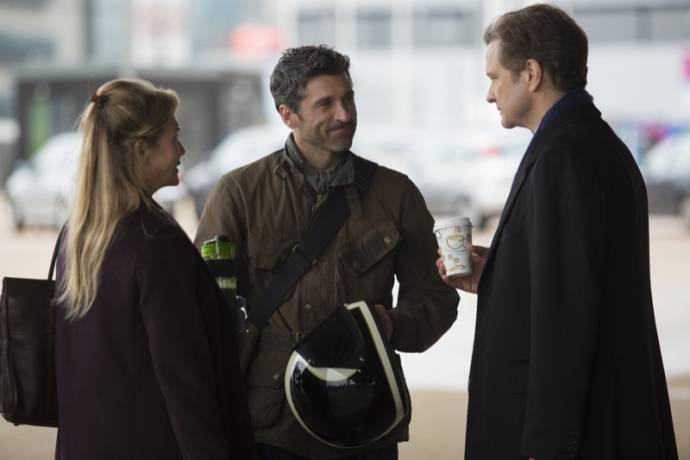 Renée Zellweger (Bridget Jones), Patrick Dempsey (Jack Qwant) en Colin Firth (Mark Darcy)