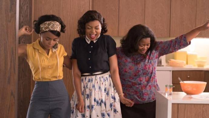 Taraji P. Henson (Katherine Johnson), Janelle Monáe (Mary Jackson) en Octavia Spencer (Dorothy Vaughn)