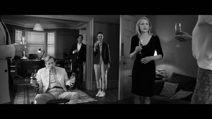 Timothy Spall (Bill), Cillian Murphy (Tom), Kristin Scott Thomas (Janet) en Patricia Clarkson (April)