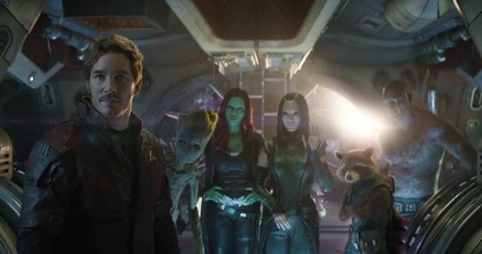 Chris Pratt (Peter Quill / Star-Lord) en Zoe Saldana (Gamora)