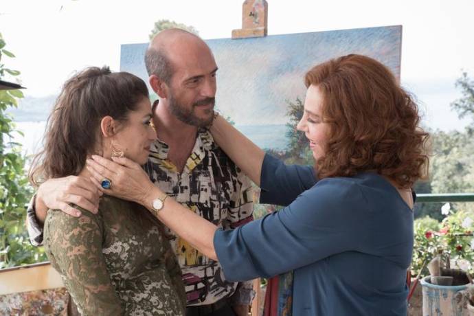 Giulia Michelini (Luana), Gianmarco Tognazzi (Riccardo) en Stefania Sandrelli (Alba)