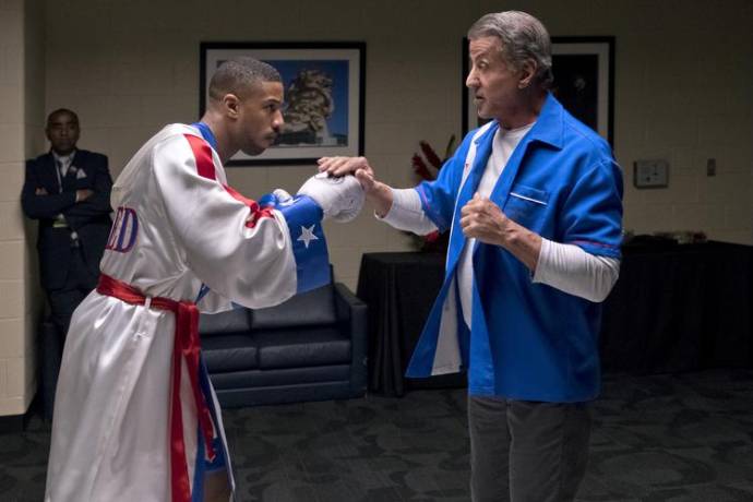 Michael B. Jordan (Adonis Johnson) en Sylvester Stallone (Rocky Balboa)