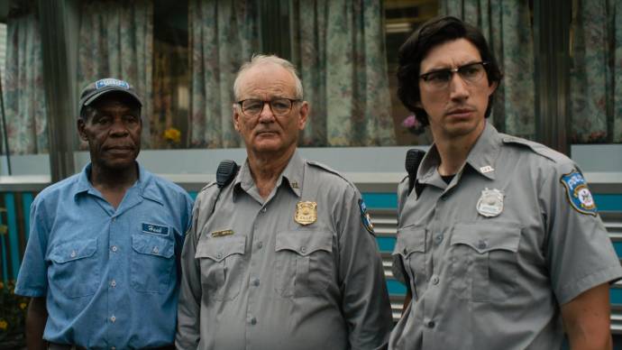 Danny Glover (Hank Thompson), Bill Murray (Cliff Robertson) en Adam Driver (Ronnie Peterson)