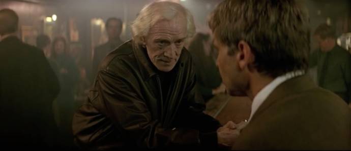 Richard Harris (Paddy O'Neil) en Harrison Ford (Jack Ryan)