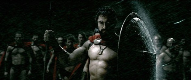 Gerard Butler als koning Leonidas in 300