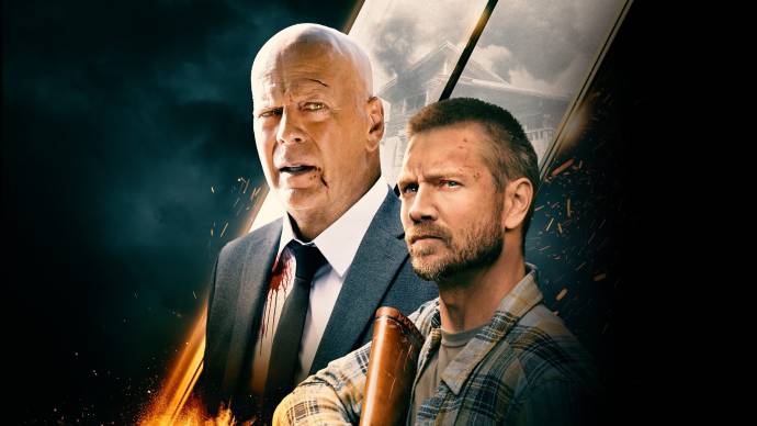 Bruce Willis (David) en Chad Michael Murray (Eric) in Killing Field