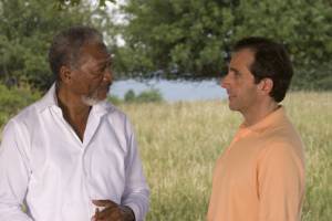 Steve Carell (Evan Baxter) en Morgan Freeman (God)