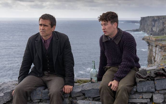 Colin Farrell (Pdraic Silleabhin) en Barry Keoghan (Dominic Kearney) in The Banshees of Inisherin (EN subtitles)