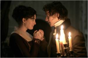 Anne Hathaway (Jane Austen) en James McAvoy (Tom Lefroy)