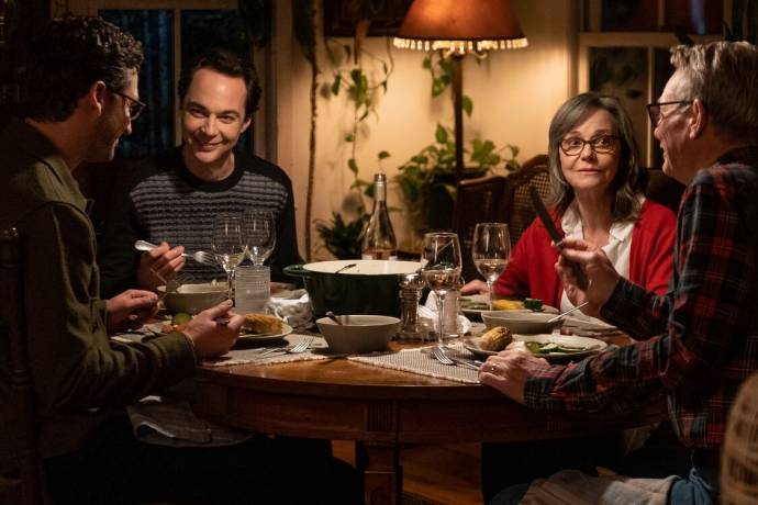 Ben Aldridge (Kit Cowan), Jim Parsons (Michael Ausiello), Sally Field (Marilyn) en Bill Irwin (Bob)