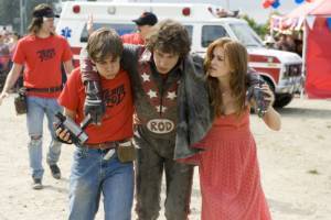 Isla Fisher (Denise), Andy Samberg (Rod Kimble) en Jorma Taccone (Kevin Powell)