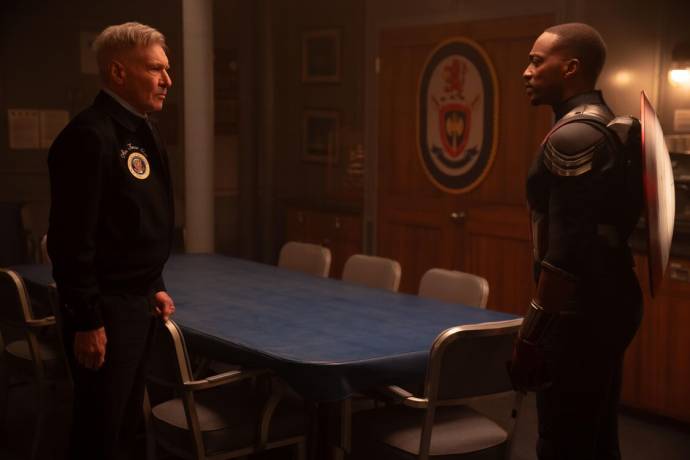 Harrison Ford (Thaddeus%20%27Thunderbolt%27%20Ross) en Anthony Mackie (Sam%20Wilson%20%2F%20Captain%20America) in Captain America: Brave New World