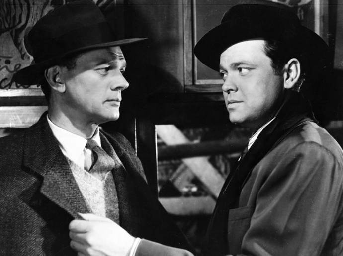 Joseph Cotten (Holly%20Martins) en Orson Welles (Harry%20Lime)