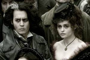 Helena Bonham Carter (Mrs. Lovett) en Johnny Depp (Sweeney Todd)