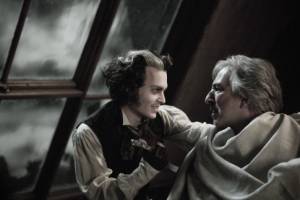 Johnny Depp (Sweeney Todd) en Alan Rickman (Judge Turpin)