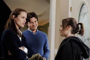 Jason Bateman (Mark Loring), Jennifer Garner (Vanessa Loring) en Elliot Page (Juno MacGuff)