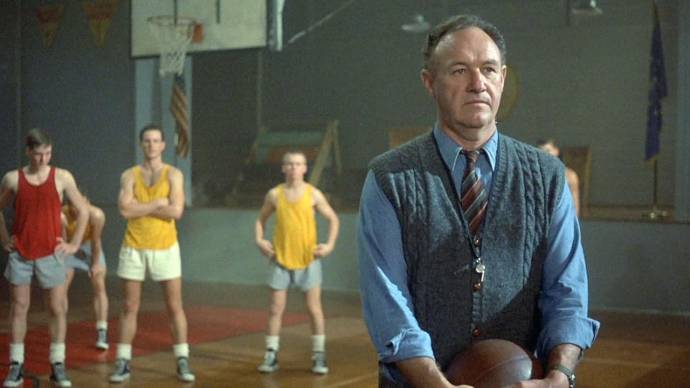 Gene Hackman (Coach Norman Dale) in Hoosiers