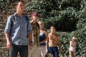 Shawn Ashmore (Eric), Jena Malone (Amy), Laura Ramsey (Stacy) en Jonathan Tucker (Jeff McIntire)