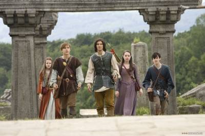 Ben Barnes (Prince Caspian) en William Moseley (Peter Pevensie)