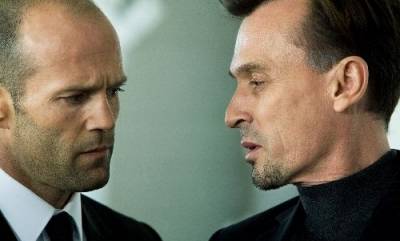 Robert Knepper (Johnson) en Jason Statham (Frank Martin) in Transporter 3