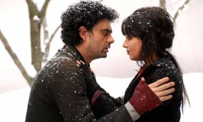 Anna Netrebko (Mim) en Rolando Villazón (Rodolfo) in La Bohème