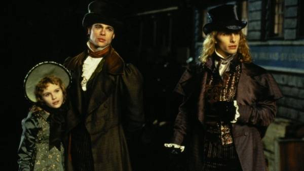 Tom Cruise (Lestat de Lioncourt), Kirsten Dunst (Claudia) en Brad Pitt (Louis de Pointe du Lac)