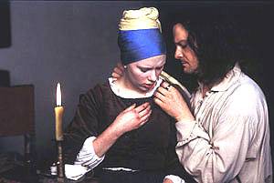 Colin Firth (Johannes Vermeer) en Scarlett Johansson (Griet)