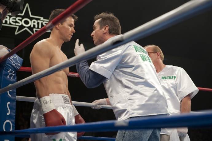 Christian Bale (Dickie Eklund) en Mark Wahlberg (Mickey Ward) in The Fighter