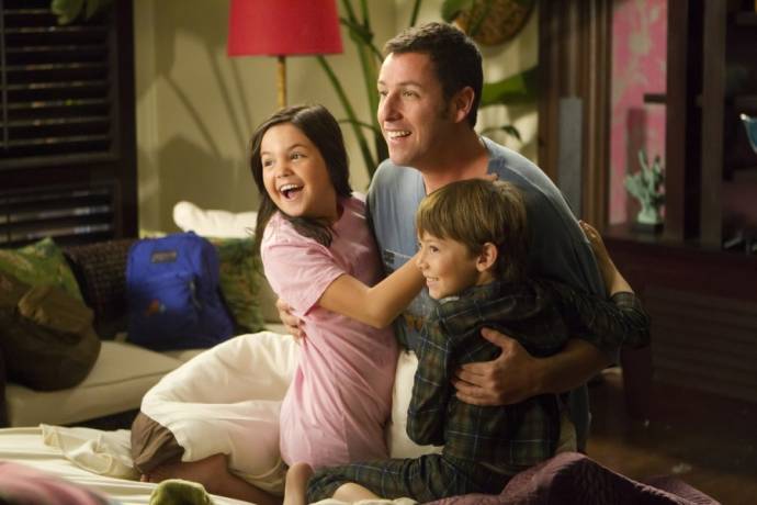 Griffin Gluck (Michael), Bailee Madison (Maggie) en Adam Sandler (Danny)