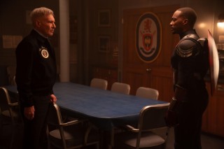 Harrison Ford en Anthony Mackie in Captain America: Brave New World