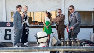 Henry Cavill, Elizabeth Debicki, Alicia Vikander, Jared Harris en Hugh Grant in The Man from U.N.C.L.E.