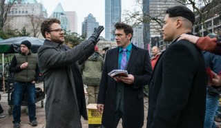 Seth Rogen, James Franco en Randall Park in The Interview